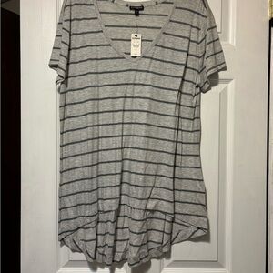 Express Gray Relaxed Fit Short Sleeve Tee